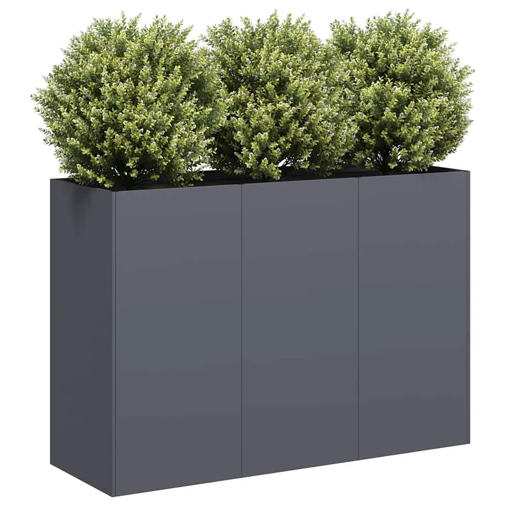 Plantekasse 120x40x80 cm koldvalset stål antracitgrå