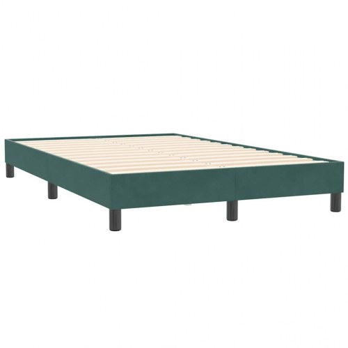 Kontinentalseng uden madras 120×210 cm - fløjl, mørkegrøn
