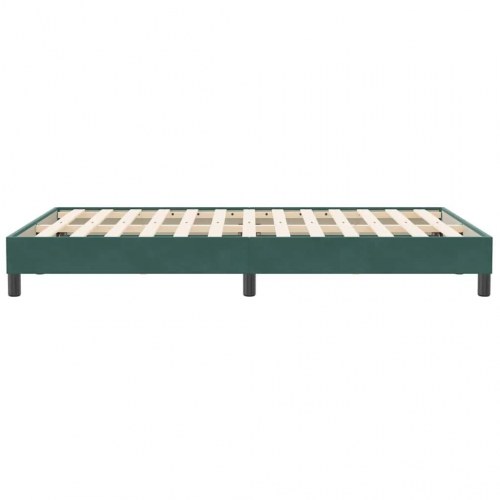 Kontinentalseng uden madras 120×210 cm - fløjl, mørkegrøn