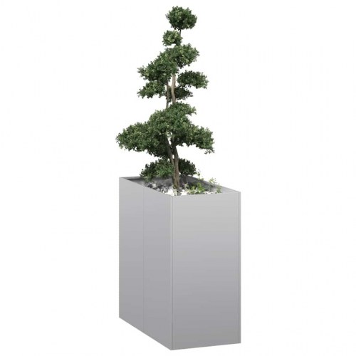 Plantekasse 40 × 80 × 80 cm i galvaniseret stål - højbed til have og terrasse