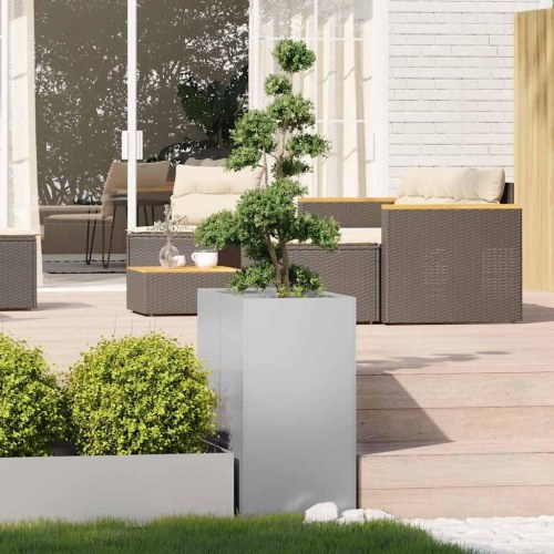 Plantekasse 40 × 80 × 80 cm i galvaniseret stål - højbed til have og terrasse