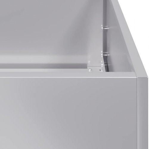 Plantekasse 40 × 80 × 80 cm i galvaniseret stål - højbed til have og terrasse