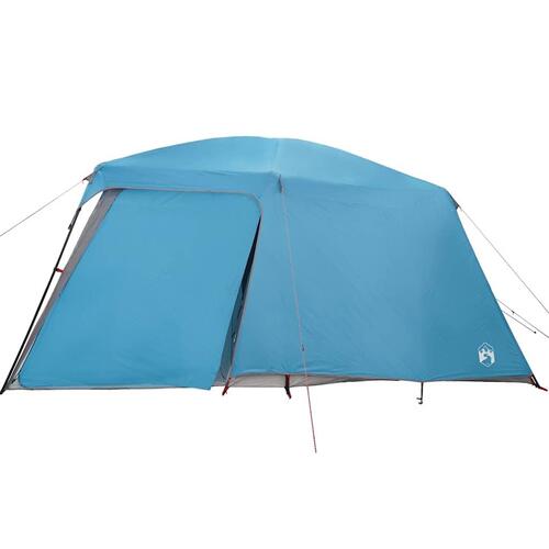 5-personers campingtelt med fortelt vandafvisende kuppel blå