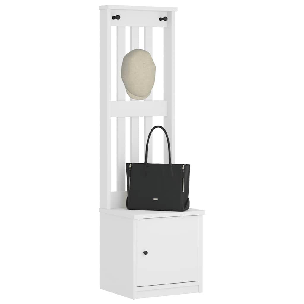 Hall Træ Sandens 87X40X159,5 Cm Massivt Fyrretræ - Hvid / 45 x 40 x 159.5 cm