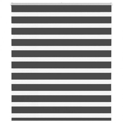 Zebragardin 135 × 100 cm - stofbredde 130,9 cm, polyester, sort