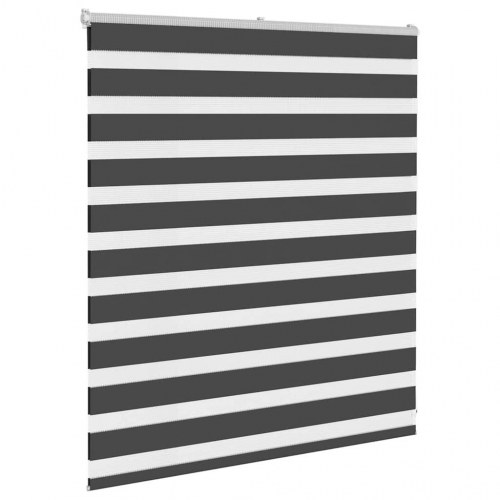 Zebragardin 135 × 100 cm - stofbredde 130,9 cm, polyester, sort
