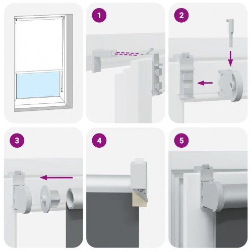 Rullegardin mørklægning 160x210 cm stofbredde 156,6cm polyester