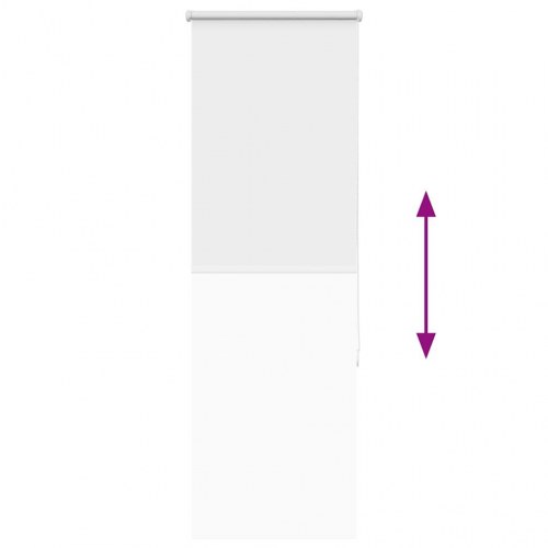 Mørklægningsrullegardin 55×150 cm - stofbredde 50,7 cm, hvid polyester