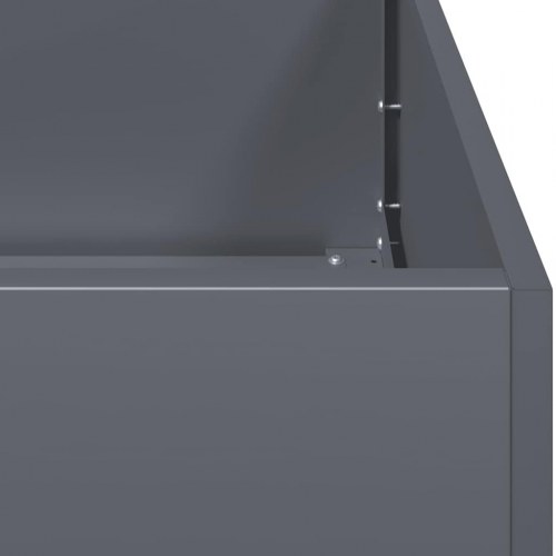 Plantekasse i stål 280 × 80 × 40 cm - antracitgrå højbed