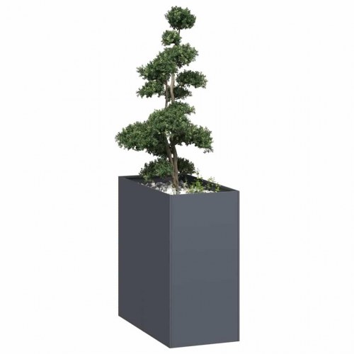 Plantekasse i stål 40×80×80 cm - antracitgrå