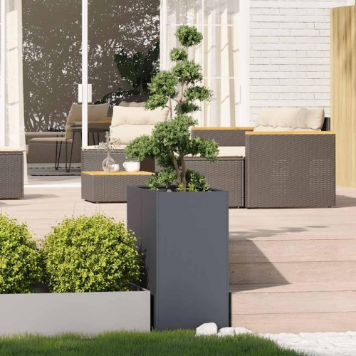 Plantekasse i stål 40×80×80 cm - antracitgrå