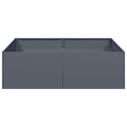 Plantekasse 100x100x30 cm stål antracitgrå