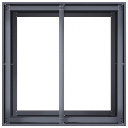 Plantekasse 80×80×80 cm i koldvalset stål - antracitgrå