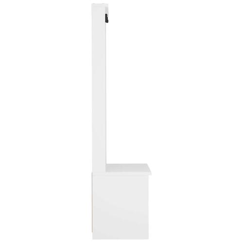 Hall træ SANDENS 87x40x159,5 cm massivt fyrretræ hvid