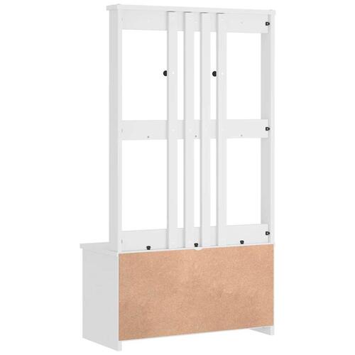 Hall træ SANDENS 87x40x159,5 cm massivt fyrretræ hvid