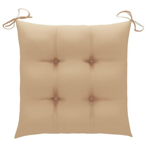 Stolehynder 4 stk. 50x50x7 cm oxfordstof beige