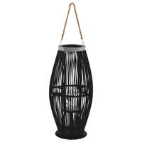 Hængende lanterneholder bambus 60 cm sort
