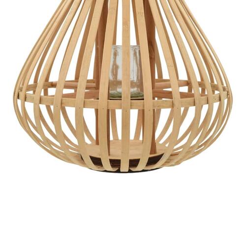 Hængende lanterneholder bambus naturfarvet