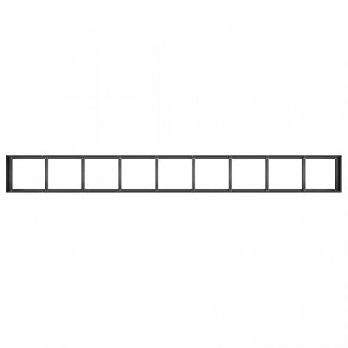 Plantekasse sort 360x40x40 cm koldvalset stål