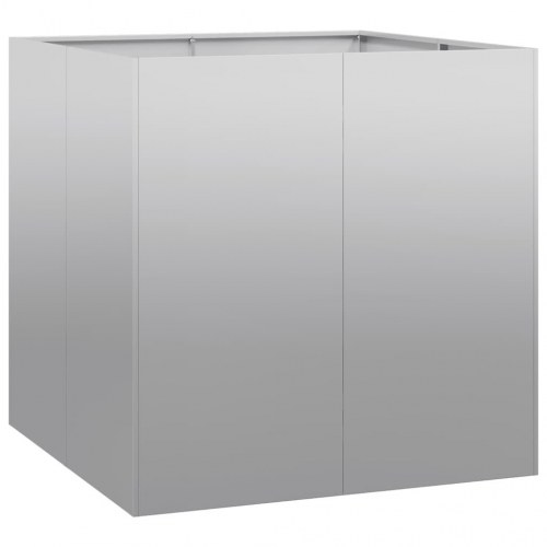 Plantekasse 80 × 80 × 80 cm i galvaniseret stål - højbed til have og terrasse