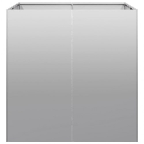 Plantekasse 80 × 80 × 80 cm i galvaniseret stål - højbed til have og terrasse