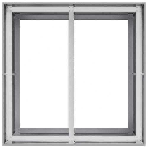 Plantekasse 80 × 80 × 80 cm i galvaniseret stål - højbed til have og terrasse