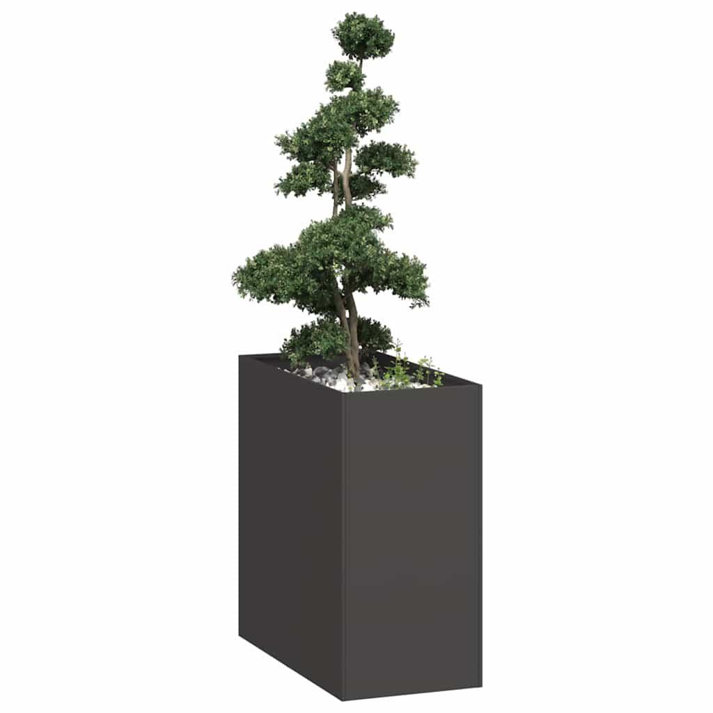 Plantekasse Sort Koldvalset Stål Stål/Sort - 40 x 80 x 80 cm