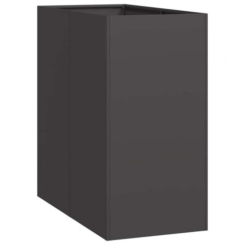 Plantekasse 40 × 80 × 80 cm i koldvalset stål - sort