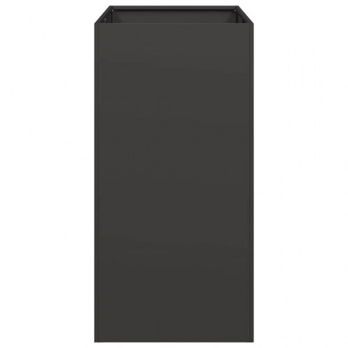 Plantekasse 40 × 80 × 80 cm i koldvalset stål - sort