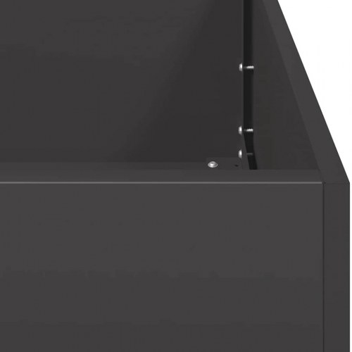 Plantekasse 40 × 80 × 80 cm i koldvalset stål - sort