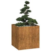 Plantekasse rustfarvet 80x80x80 cm forvitringsstål