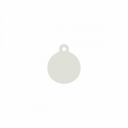 Hundetegn Imarc Circle - hvid identifikationsplade Ø 3 cm