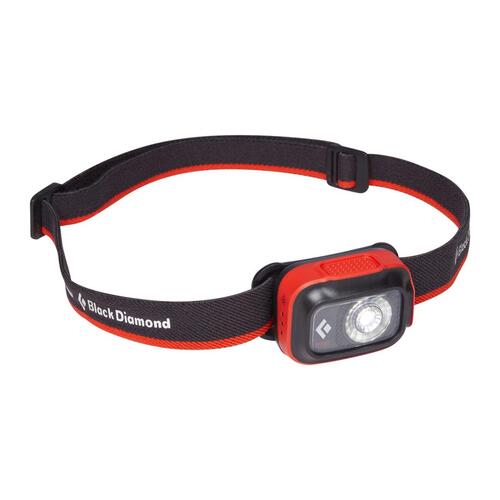 Genopladelig og justérbar LED-pandelampe Black Diamond Sprint 225 Hvid Sort Orange