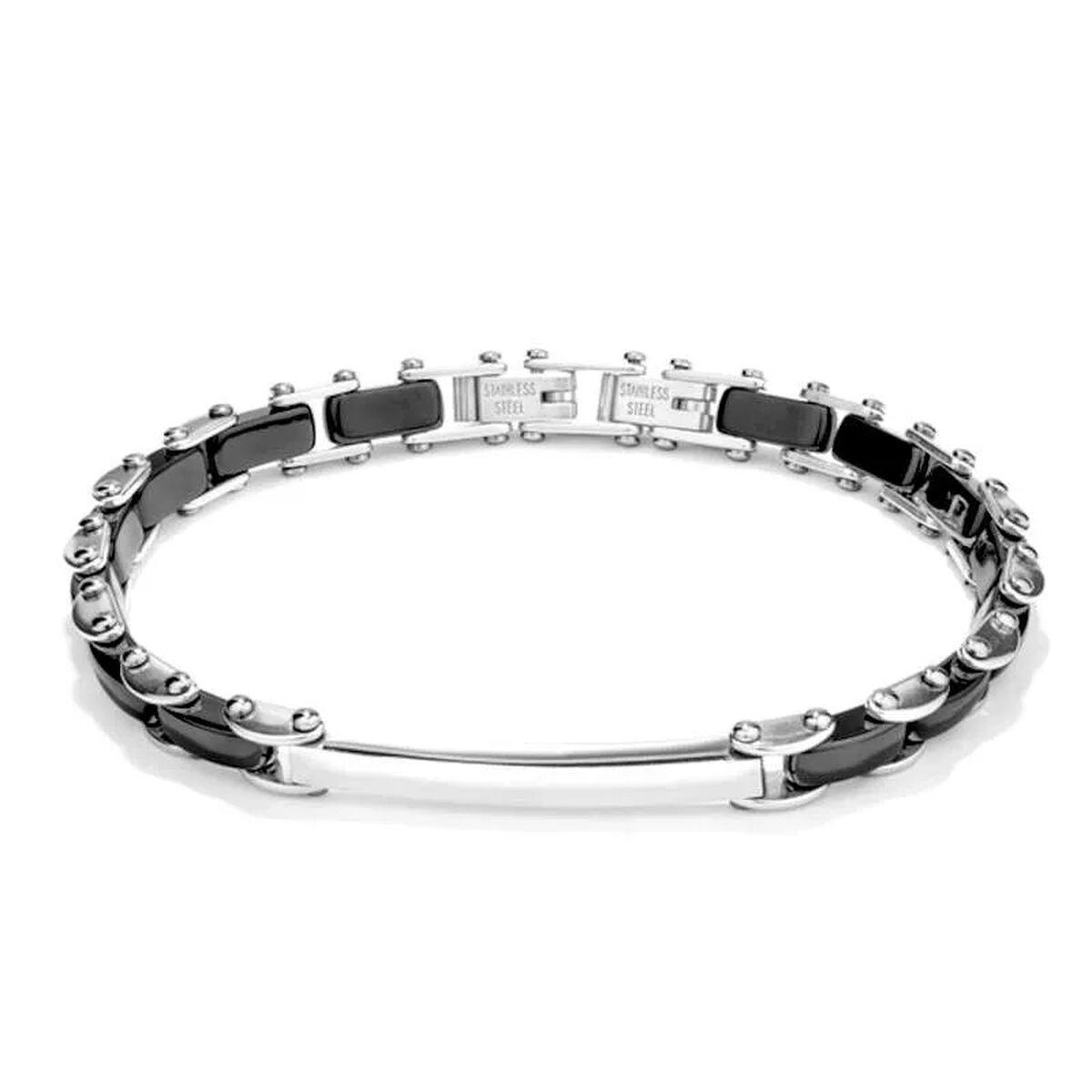 Radiant armbånd til mænd - sort og sølvfarvet (RH000005)