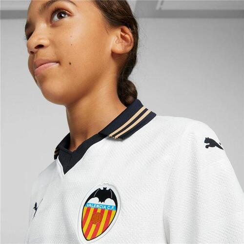 Kortærmet fodboldtrøje til børn Puma Valencia.C.F Hvid 15-16 år