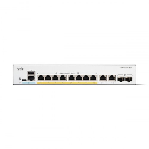 Cisco Catalyst C1200-8P-E-2G - 8‑ports managed switch med 2 SFP