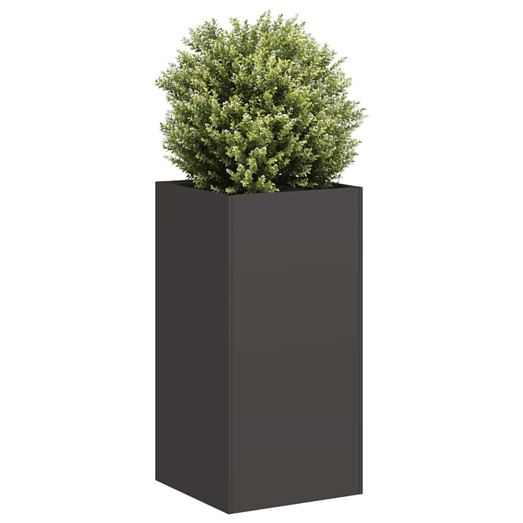 Plantekasse Sort Koldvalset Stål Stål/Sort - 40 x 40 x 80 cm