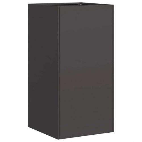 Plantekasse 40 × 40 × 80 cm i koldvalset stål - sort