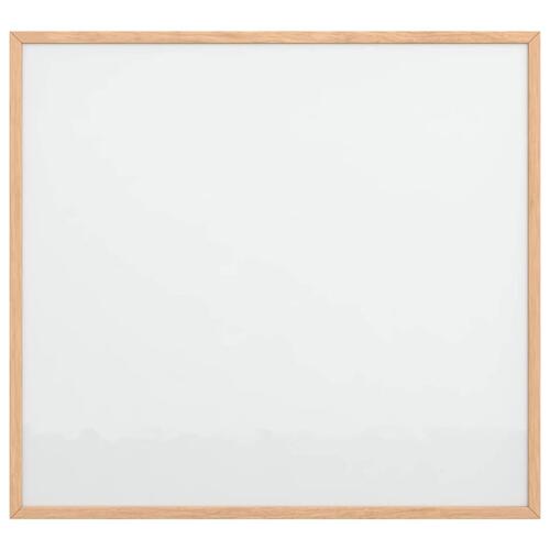 Magnetisk whiteboardtavle med ramme af massivt fyrretræ 60x55cm