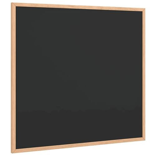 Kridttavle med ramme af massivt fyrretræ 60x55 cm sort