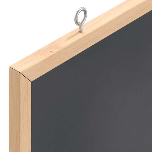 Kridttavle med ramme af massivt fyrretræ 60x55 cm sort