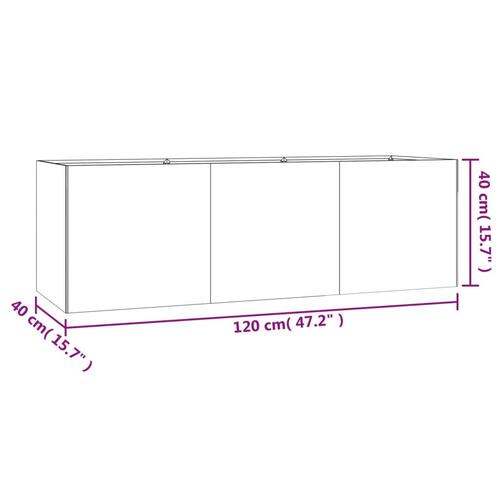 Højbed 120x40x40 cm cortenstål (OUTLET A)