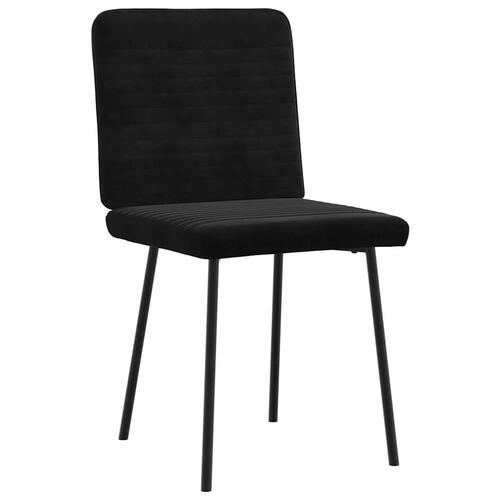 Spisebordsstole 6 stk. velour sort