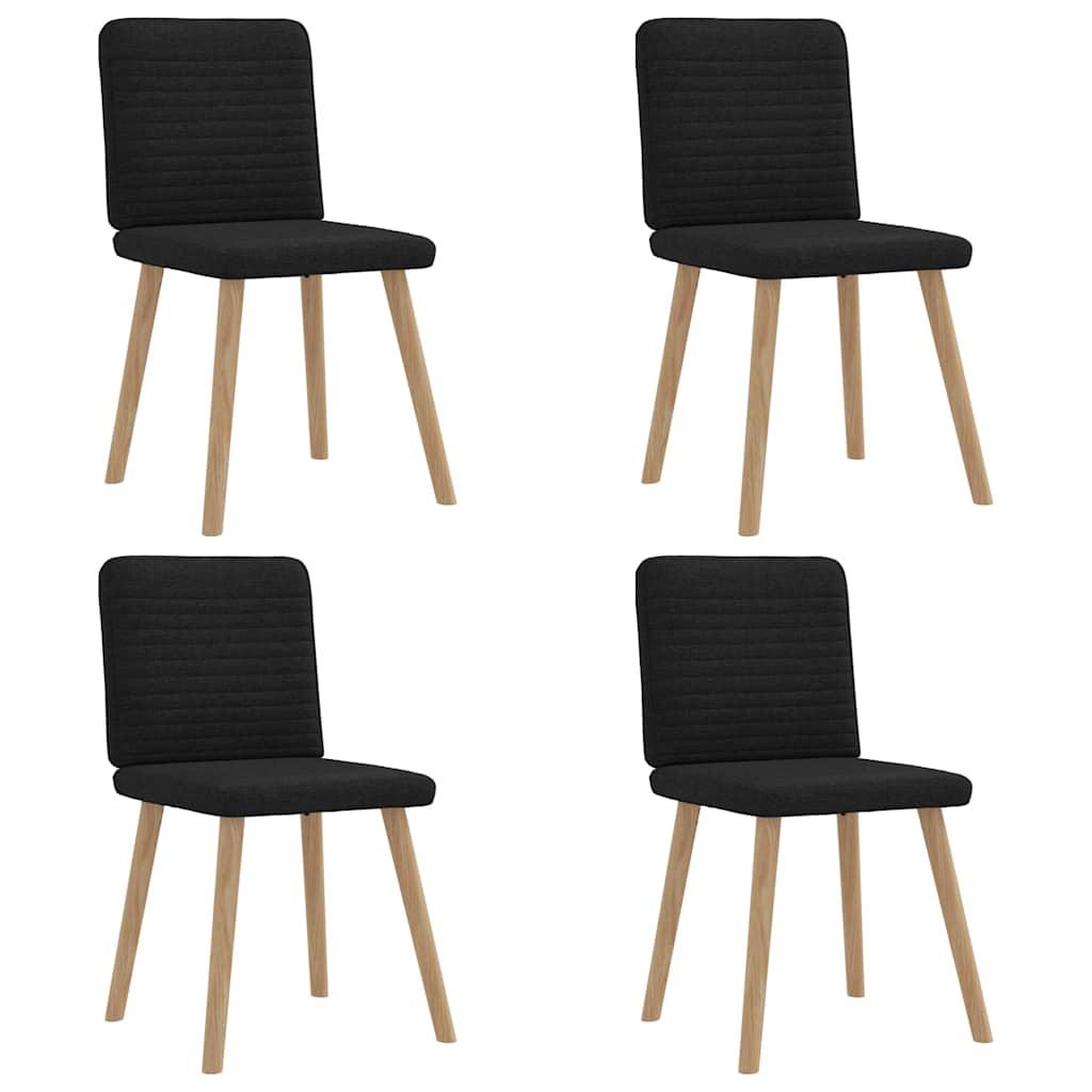 Spisebordsstole i stof - 4 stk., sort
