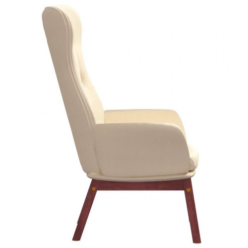 Lænestol stof cremefarvet