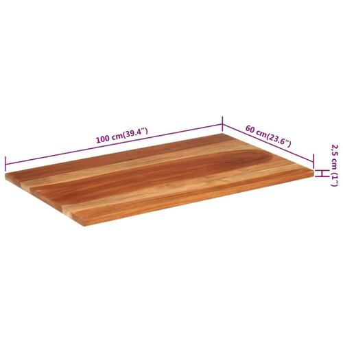 Bordplade 25-27 mm 60x100 cm massivt akacietræ