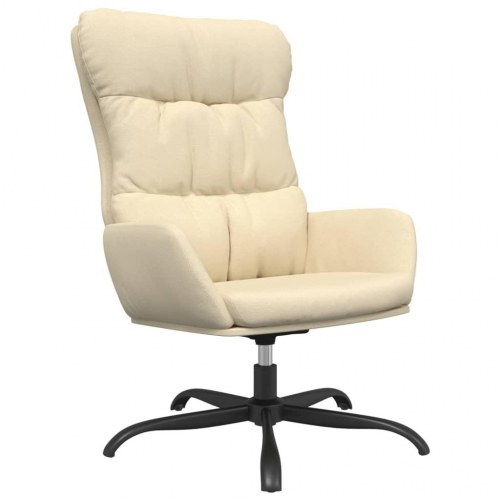 Lænestol stof cremefarvet