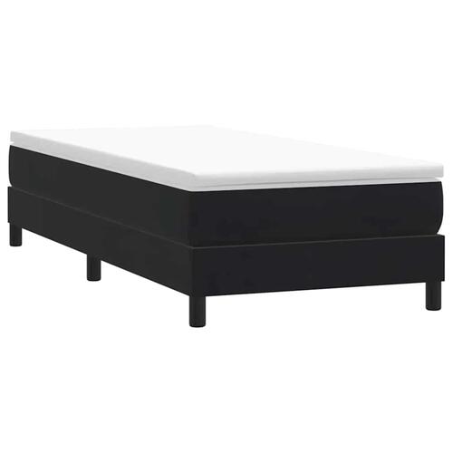 Kontinentalseng med madras 90x210 cm fløjl sort