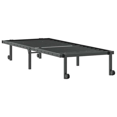 Sengeramme uden madras foldbare 75x190 cm stål sort