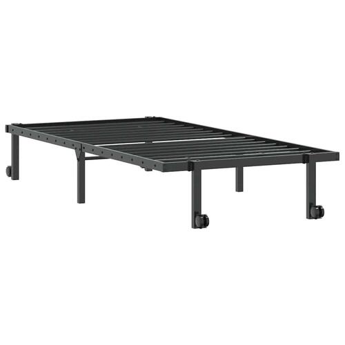 Sengeramme uden madras foldbare 90x200 cm stål sort